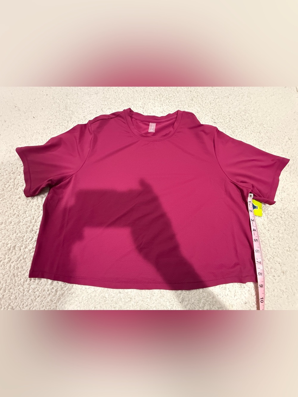 Women's Short Sleeve Crew Tee in Fuchsia by Vively